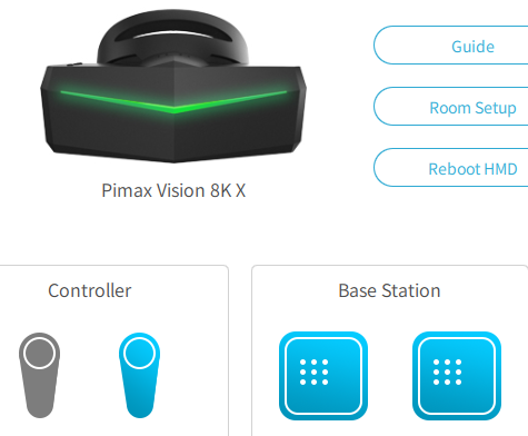 Pimax 8kx, lighthouse only tracks when at least one controller